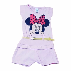 Conjunto Para Bebê Blusa + Short Com Cintinho Estampa da Minnie Várias Cores - comprar online