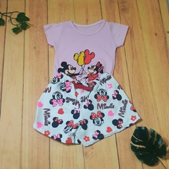 Conjunto Aninha Para Bebê Com Estampa Blusa + Short Várias Cores REF S207