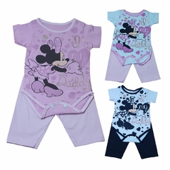 Conjunto Para Bebê Body Bory + Calça Estampa da Minnie Várias Cores REF S202