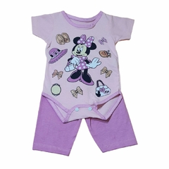 Conjunto Para Bebê Body Bory Com Estampa da Minnie + Calça Várias Cores REF S204