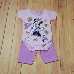 Conjunto Para Bebê Body Bory Com Estampa da Minnie + Calça Várias Cores REF S204