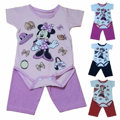 Conjunto Para Bebê Body Bory Com Estampa da Minnie + Calça Várias Cores REF S204