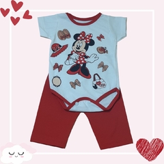 Conjunto Para Bebê Body Bory Com Estampa da Minnie + Calça Várias Cores REF S204 na internet