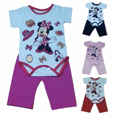 Conjunto Para Bebê Body Bory Com Estampa da Minnie + Calça Várias Cores REF S204 na internet