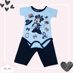 Imagem do Conjunto Para Bebê Body Bory Com Estampa da Minnie + Calça Várias Cores REF S204