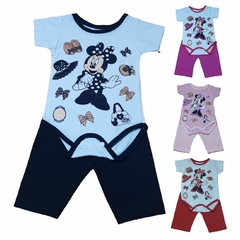 Conjunto Para Bebê Body Bory Com Estampa da Minnie + Calça Várias Cores REF S204 - loja online