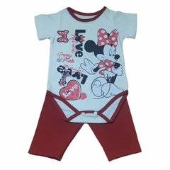 Conjunto Para Bebê Body Bory Com Estampa Love Minnie + Calça Escolha Cor REF S206 - loja online