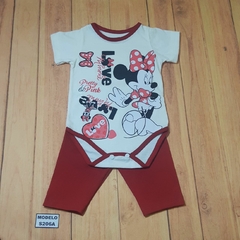 Conjunto Para Bebê Body Bory Com Estampa Love Minnie + Calça Escolha Cor REF S206