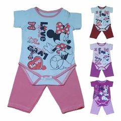 Conjunto Para Bebê Body Bory Com Estampa Love Minnie + Calça Escolha Cor REF S206 na internet