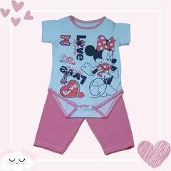 Conjunto Para Bebê Body Bory Com Estampa Love Minnie + Calça Escolha Cor REF S206 - comprar online