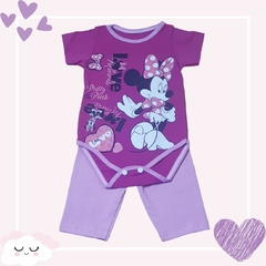 Conjunto Para Bebê Body Bory Com Estampa Love Minnie + Calça Escolha Cor REF S206 na internet