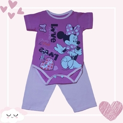 Conjunto Para Bebê Body Bory Com Estampa Love Minnie + Calça Escolha Cor REF S206 - Importados da Malu