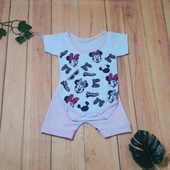 Conjunto Para Bebê Da Laurinha Body Bory Com Estampa Desenhos + Short Escolha Cor REF S209 - Importados da Malu