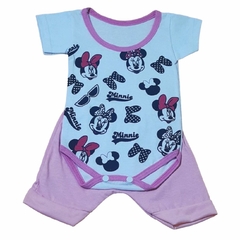 Conjunto Para Bebê Da Laurinha Body Bory Com Estampa Desenhos + Short Escolha Cor REF S209 - Importados da Malu