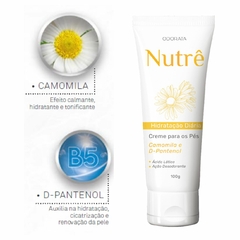 Creme Para Os Pés Hidratação Diária NUTRÊ ODORATA 100g Regenera Restaura Pele Antissinais Camomila D-Pantenol REF 4671 na internet