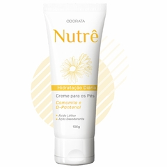 Creme Para Os Pés Hidratação Diária NUTRÊ ODORATA 100g Regenera Restaura Pele Antissinais Camomila D-Pantenol REF 4671