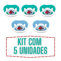 Kit 5 Chupeta Bico Redondo Silicone Mamita Escolha A Cor Acima 6 Meses - comprar online