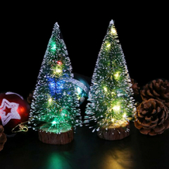 Mini Árvore de Natal Com Pontas Nevadas Luzes Led Coloridas - Importados da Malu