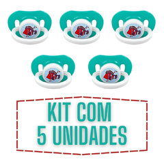 Kit 5 Chupeta Bico Redondo Silicone Mamita Escolha A Cor Acima 6 Meses na internet