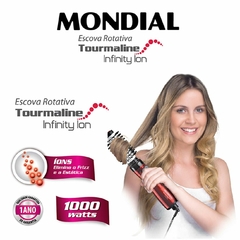 Escova Rotativa Mondial Tourmaline Infinity Íon Er-03 1000w - comprar online