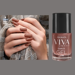 Esmalte Em Gel Nude Avelã Não Precisa Cabine Secagem Rápida Hipoalergênico Viva Unhas ODORATA REF 2684 na internet