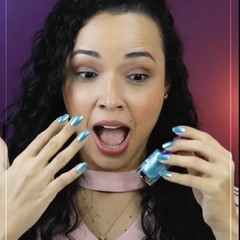 Esmalte Coleção Signo Libra Azul Cintilante Abelha Rainha Secagem Rápida Longa Duração REF 4912 - comprar online