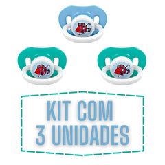 Kit 3 Chupeta Bico Redondo Silicone Mamita Escolha A Cor Acima 6 Meses - comprar online