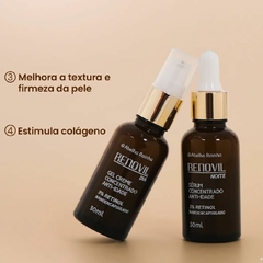 Imagem do Kit Gel Creme Dia + Sérum Noite Concentrado Anti-Idade 3% Retinol Nanoencapsulado Rugas Linhas Expressão Abelha Rainha