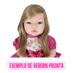 Kit Para Boneca Reborn Baby Kiss Completo Com Pernas Braços Cabeça Com Cabelo e Olhos Loira ou Morena Sidnyl - Importados da Malu