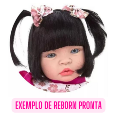 Kit Para Boneca Reborn Baby Kiss Completo Com Pernas Braços Cabeça Com Cabelo e Olhos Loira ou Morena Sidnyl na internet