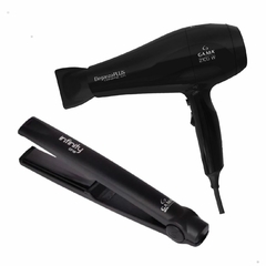 Kit Profissional Secador de Cabelo Ceramic Ion Gama Italy 2100w + Prancha Alisadora Eleganza Infinity One