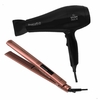 Kit Profissional Secador de Cabelo Eleganza Ceramic Ion Gama Italy 2100w + Prancha Chapinha Elegance Led Marula