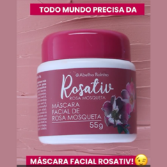 Máscara Facial de Rosa Mosqueta 3 Em 1 Rosativ Abelha Rainha REF 3097 - Importados da Malu