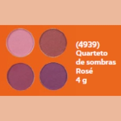 Quarteto de Sombras Rosé Tons de Roxo Lilás 4g AR MAQUIAGEM Abelha Rainha REF 4939 na internet