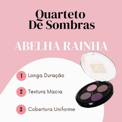 Quarteto de Sombras Rosé Tons de Roxo Lilás 4g AR MAQUIAGEM Abelha Rainha REF 4939 - comprar online