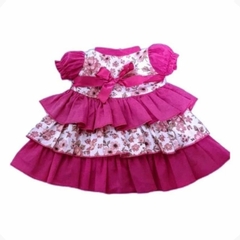 Vestido Para Boneca Reborn Rosa Pink Roupinha Bebê Boneca Baby Kiss E Outras - comprar online