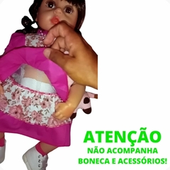 Vestido Para Boneca Reborn Rosa Pink Roupinha Bebê Boneca Baby Kiss E Outras - Importados da Malu