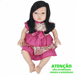 Vestido Para Boneca Reborn Rosa Pink Roupinha Bebê Boneca Baby Kiss E Outras - Importados da Malu