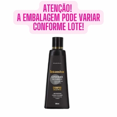 Shampoo Matizador Para Cabelo Preto Super Black INTENSIVE Abelha Rainha REF 1069 - Importados da Malu