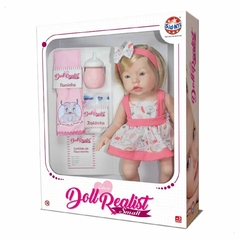 Boneca Reborn Small Loira Bebê Realista Com Vestido E Acessórios Sid Nyl REF 1185 na internet