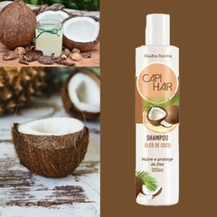 Imagem do Shampoo Óleo De Coco Nutrição Intensa Hidrata Profundamente CAPIHAIR Abelha Rainha REF 1247