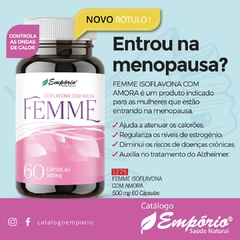 Suplemento Alimentar Femme Isoflavona Com Amora Melhora Menopausa Ondas de Calor 60 Cáps Empório Saúde Natural REF 1275 - comprar online