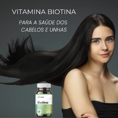 Vitamina Biotina Fortifica Unhas Saúde dos Ossos Evita Queda dos Cabelos 60 Cápsulas Empório Saúde Natural REF 1331 na internet