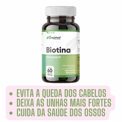 Vitamina Biotina Fortifica Unhas Saúde dos Ossos Evita Queda dos Cabelos 60 Cápsulas Empório Saúde Natural REF 1331 - comprar online