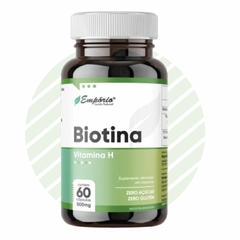 Vitamina Biotina Fortifica Unhas Saúde dos Ossos Evita Queda dos Cabelos 60 Cápsulas Empório Saúde Natural REF 1331 na internet