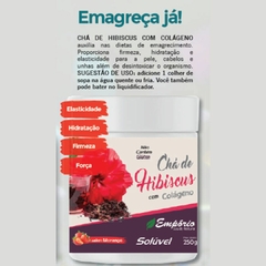 Chá De Hibiscus Com Colágeno Solúvel Sabor Morango 250g Empório Saúde Natural REF 1374 - Importados da Malu