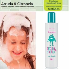 Imagem do Shampoo Com Lavanda ARRUDA E CITRONELA Infantil Contra Piolhos Lêndeas Coceira Abelha Rainha REF2000