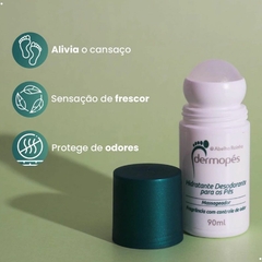 Hidratante Desodorante Roll-On para os Pés Dermopés 90ml Abelha Rainha REF 2073