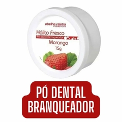 Pó Dental Branqueador Morango HÁLITO FRESCO Abelha Rainha 15gr REF 2129 na internet