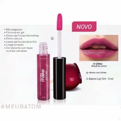 Batom Lip Tint Maçã do Amor Matte Com Glitter 5ml Minha Make Odorata REF 2694 - Importados da Malu